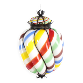 Lanterne "Sucre d'orge" en verre de Murano, vers 1950