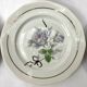 6 assiettes plates fleur rose porcelaine Limoges shabby
