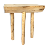 Wooden tripod farm stool