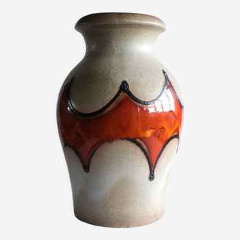 Vase orange west germany vintage