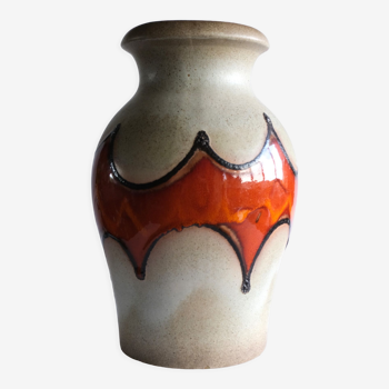 Orange West Germany vase