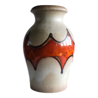 Vase orange west germany vintage
