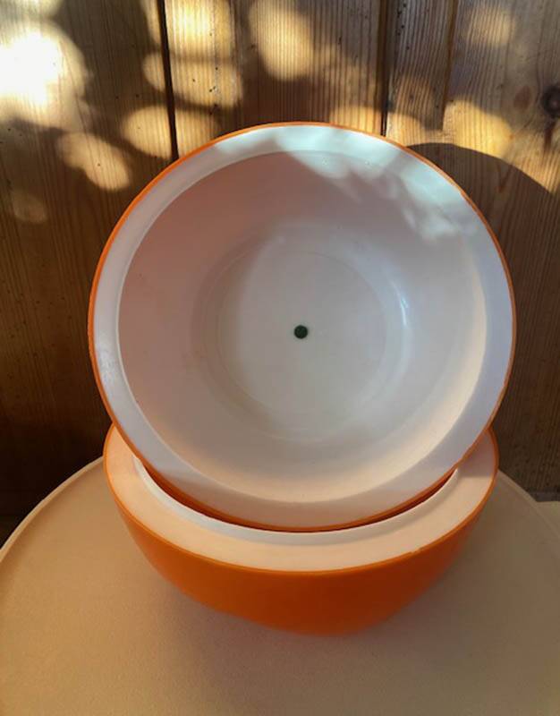 Orange tomato ice cube tray