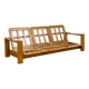 Solid elm sofa by Maison Regain from the 1970s.