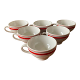 6 vintage tiled cider bowls ty breizh