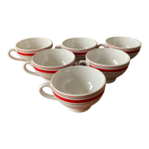 6 vintage tiled cider bowls ty breizh