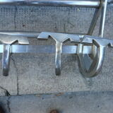 Wall coat rack / Art Deco hat in chrome metal