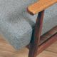 Vintage armchair light gray wool design by H.Lis