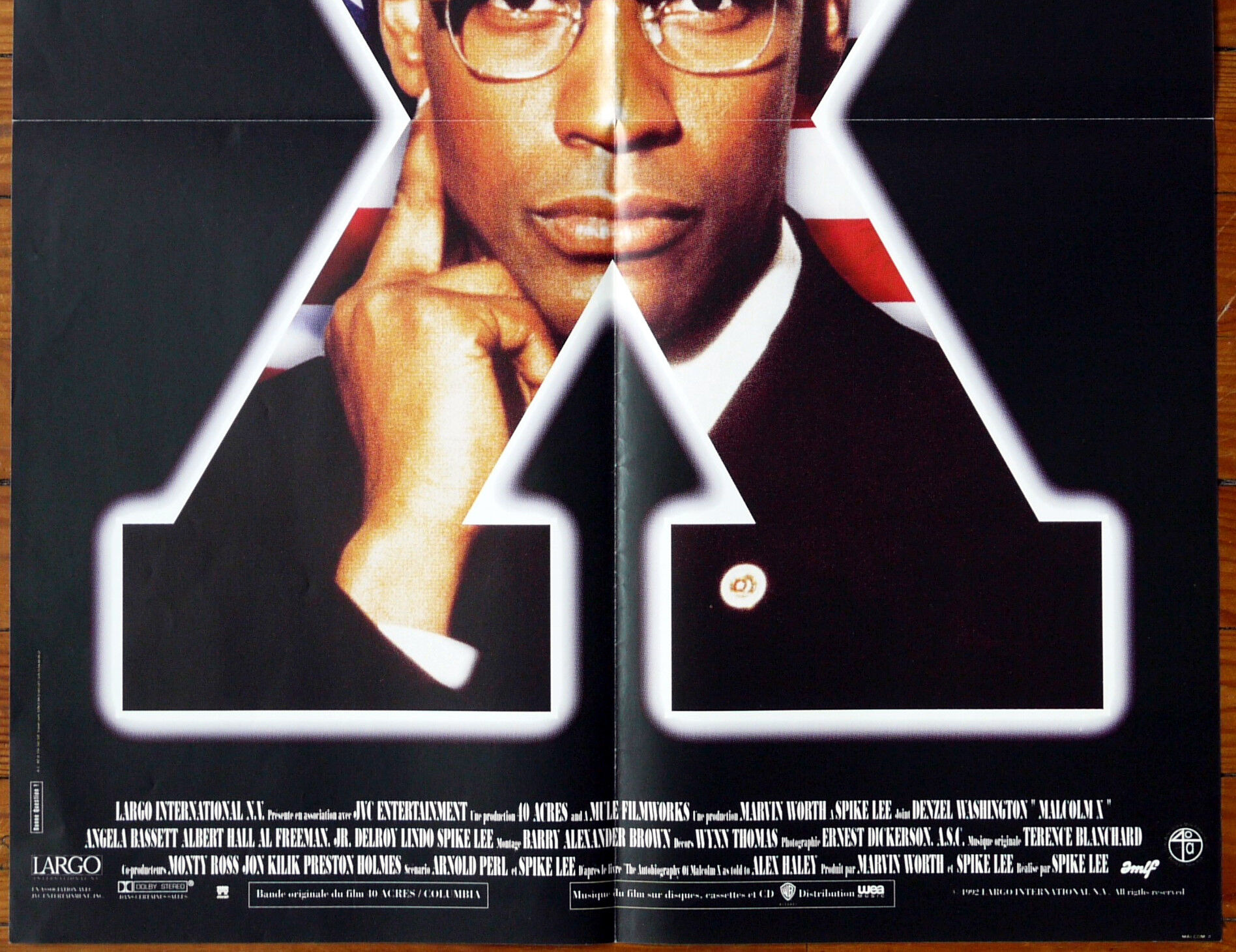 Affiche cinéma originale "Malcolm X" Spike Lee, Denzel Washington