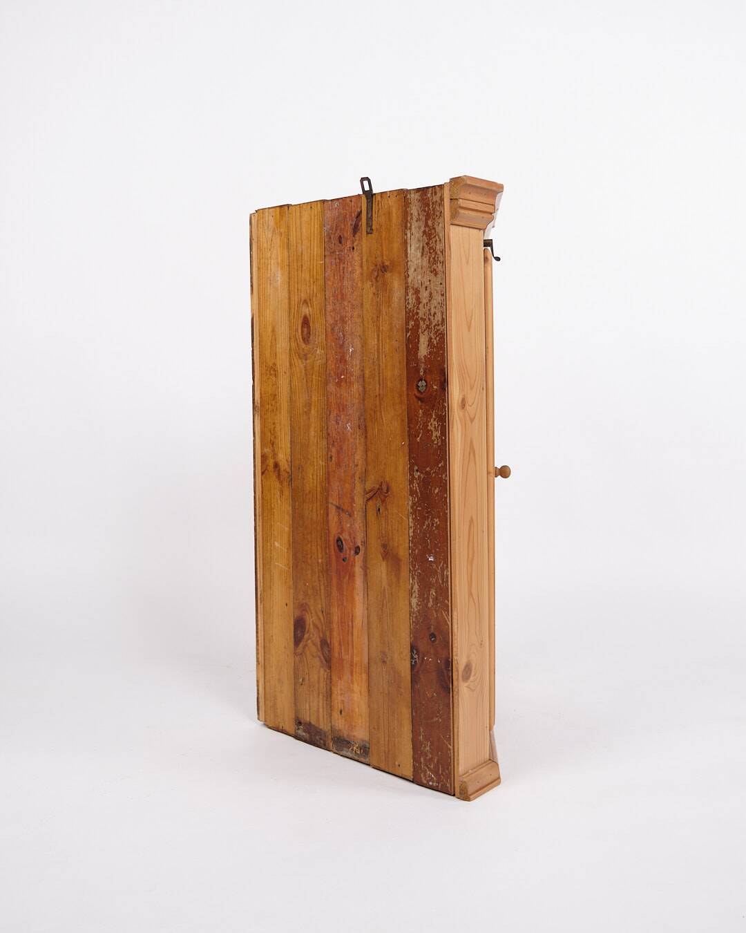 Hanging corner cabinet with glass door - pine - year 1890s