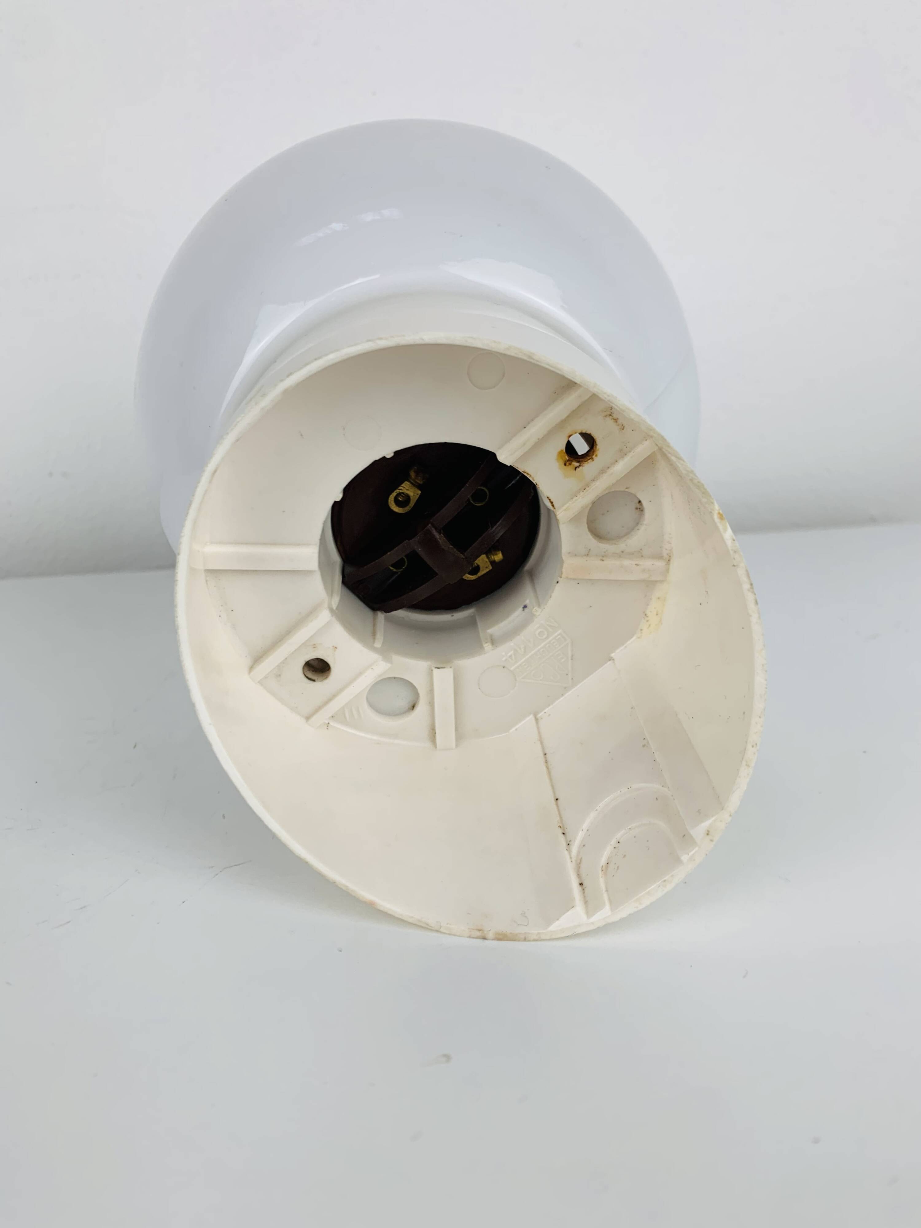 Erco vintage opaline ball wall lamp