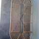 Vintage rattan and metal design coffee table