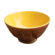 Brown and yellow ceramic bowl Digoin Sarreguemines