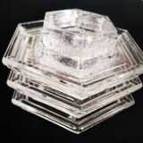 Hexagonal glass egg cup
