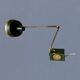 Vintage Tensor desk lamp in black metal and brass