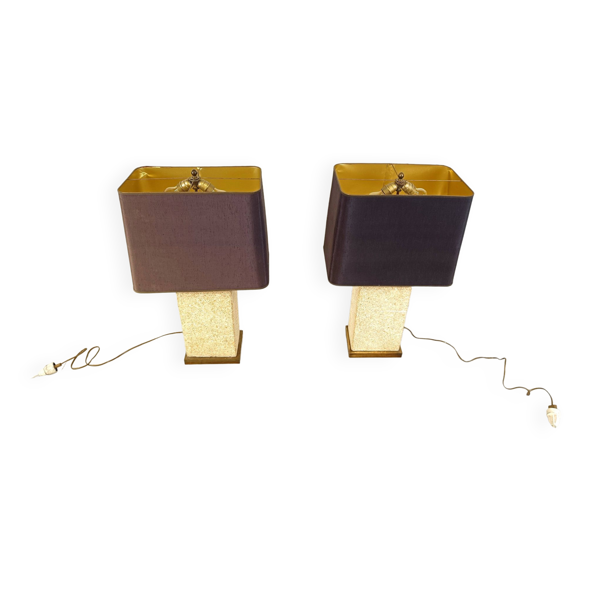 Pair of pierre de France table lamps, 1970s