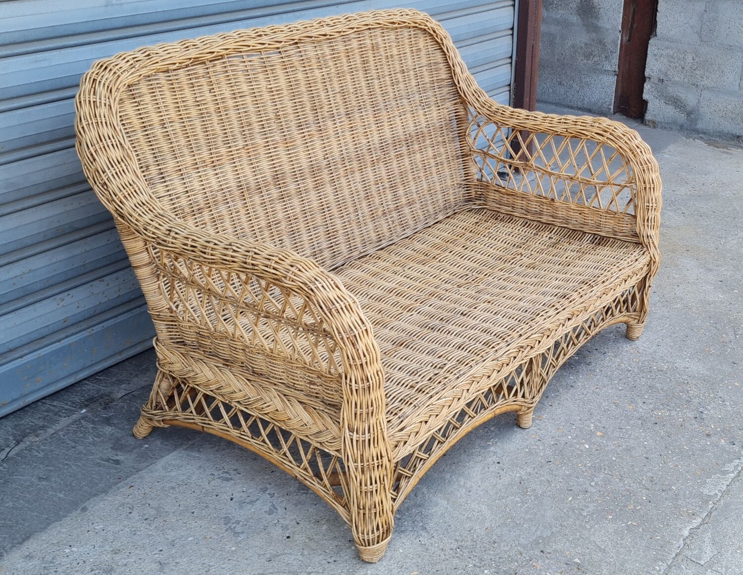 Rattan and wicker sofa 1960