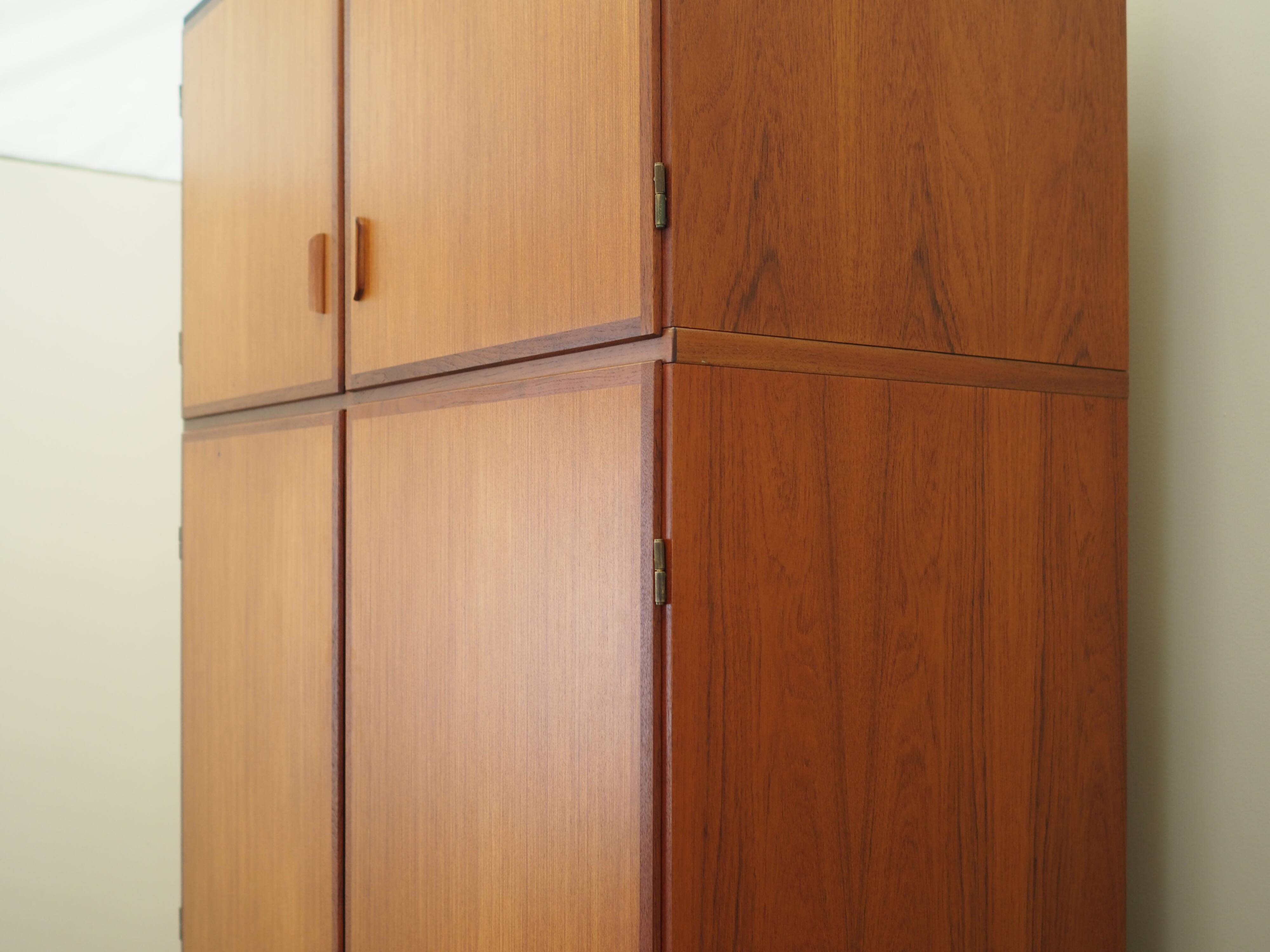 Teak wardrobe, Danish design, 1970s, manufacturer: Omann Jun