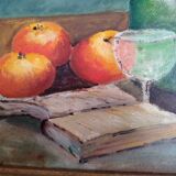 Oil on panel - Still life signed Donzé
