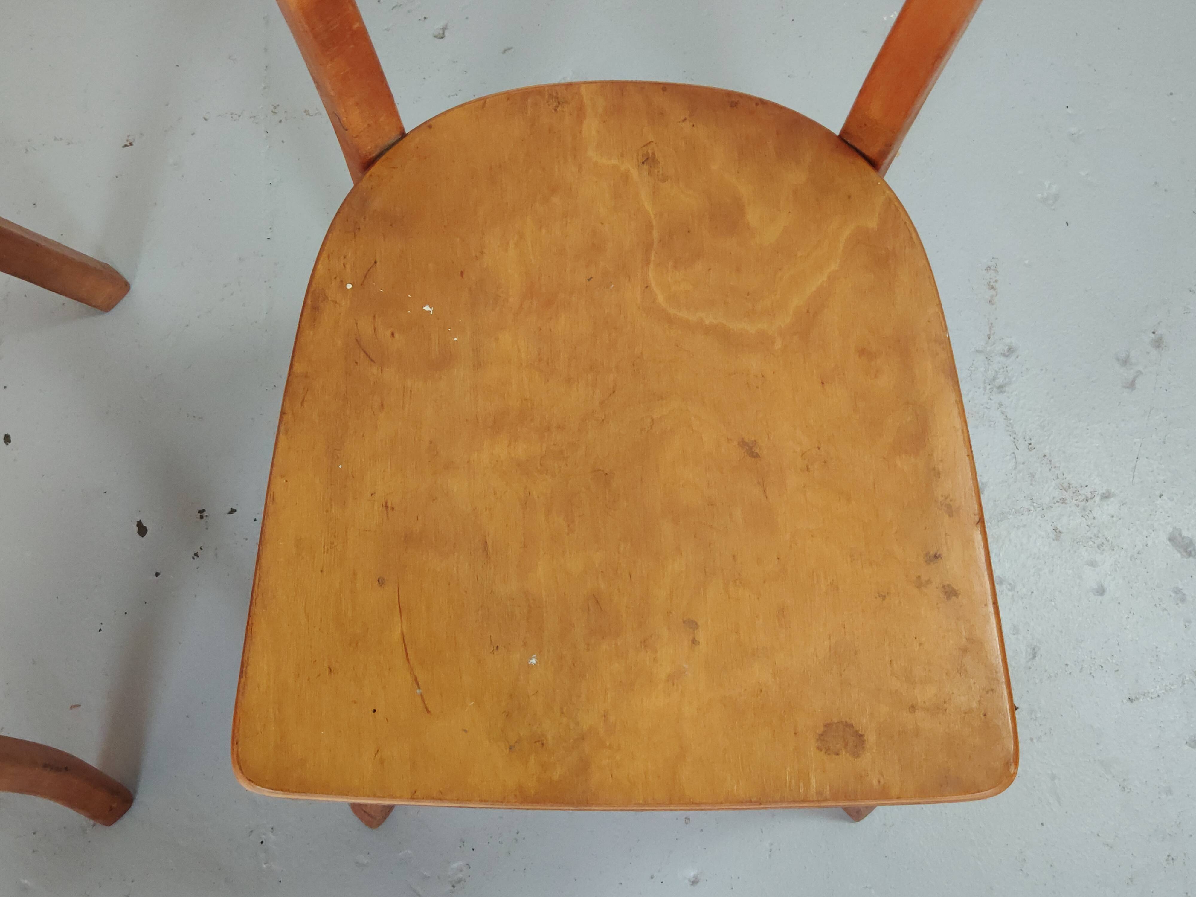 Pair of vintage Baumann bistro chairs