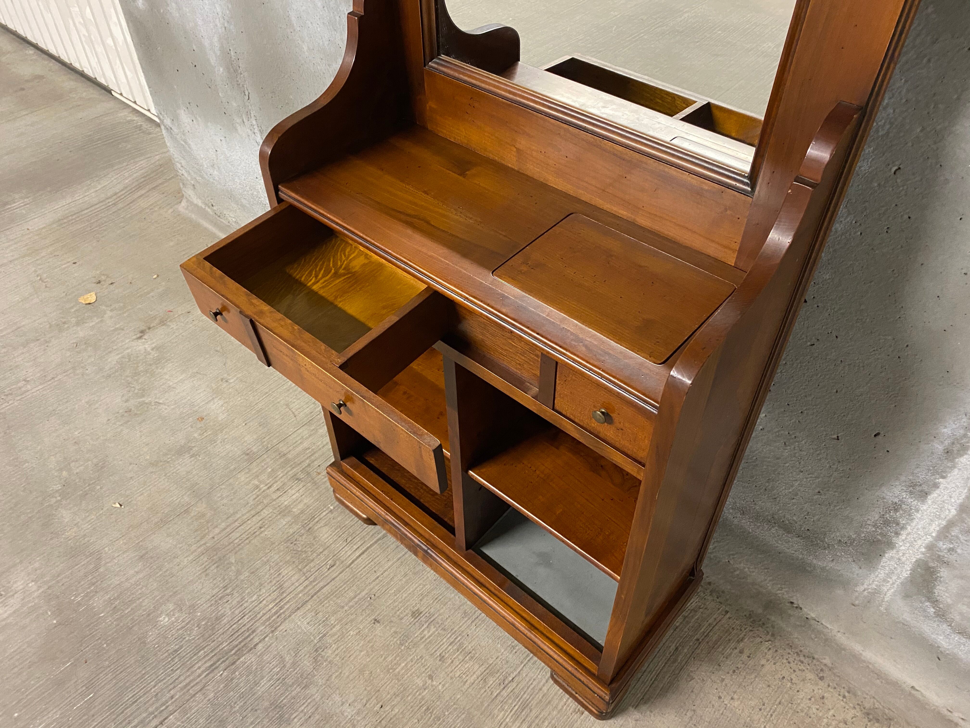 vintage 1970s walnut entrance locker room