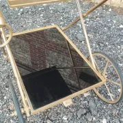 Vintage antique golden metal dessert stand
