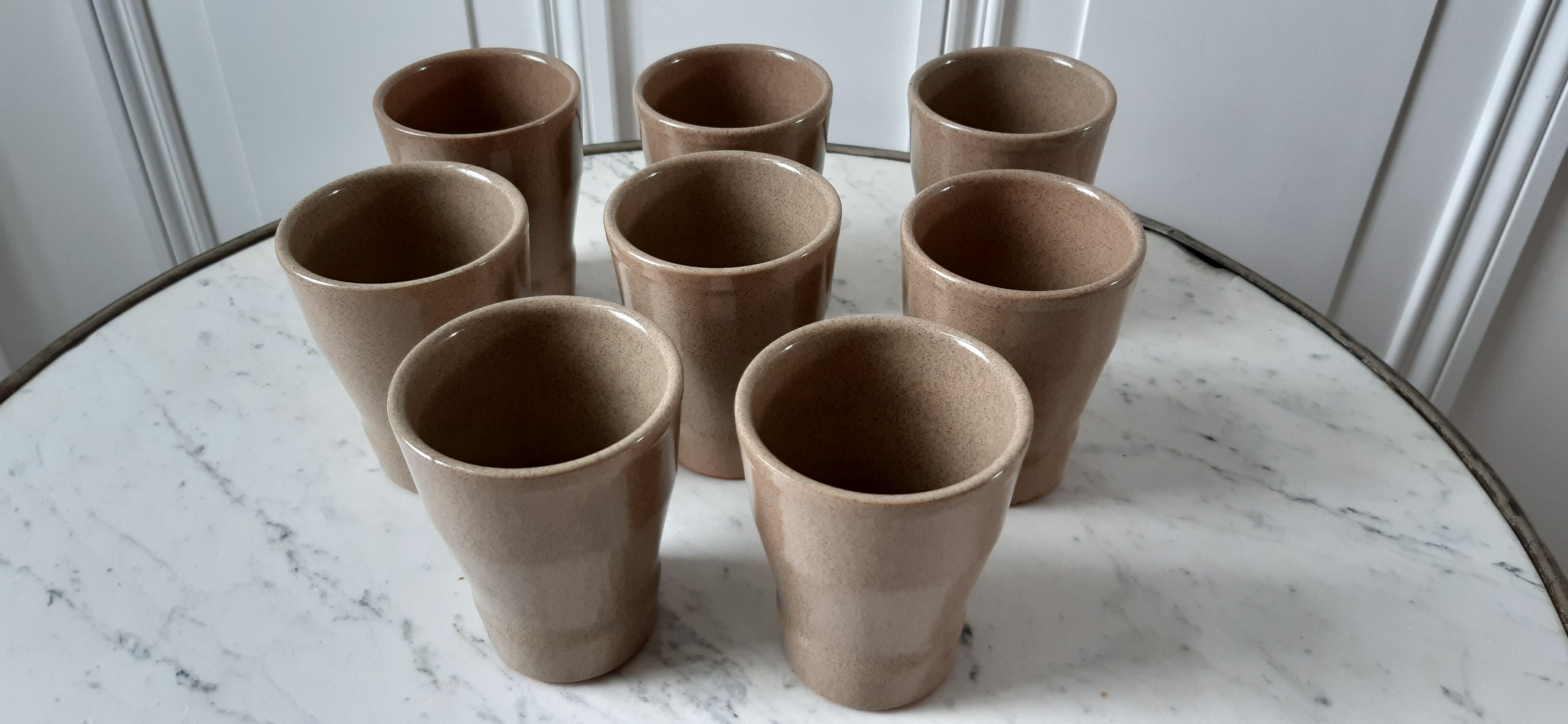 Set of 8 Cermer sandstone glasses