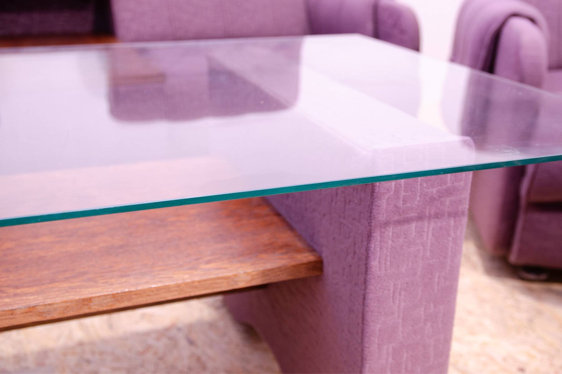 Ensemble de salon vintage bloc de l'Est, Tchécoslovaquie, 1980