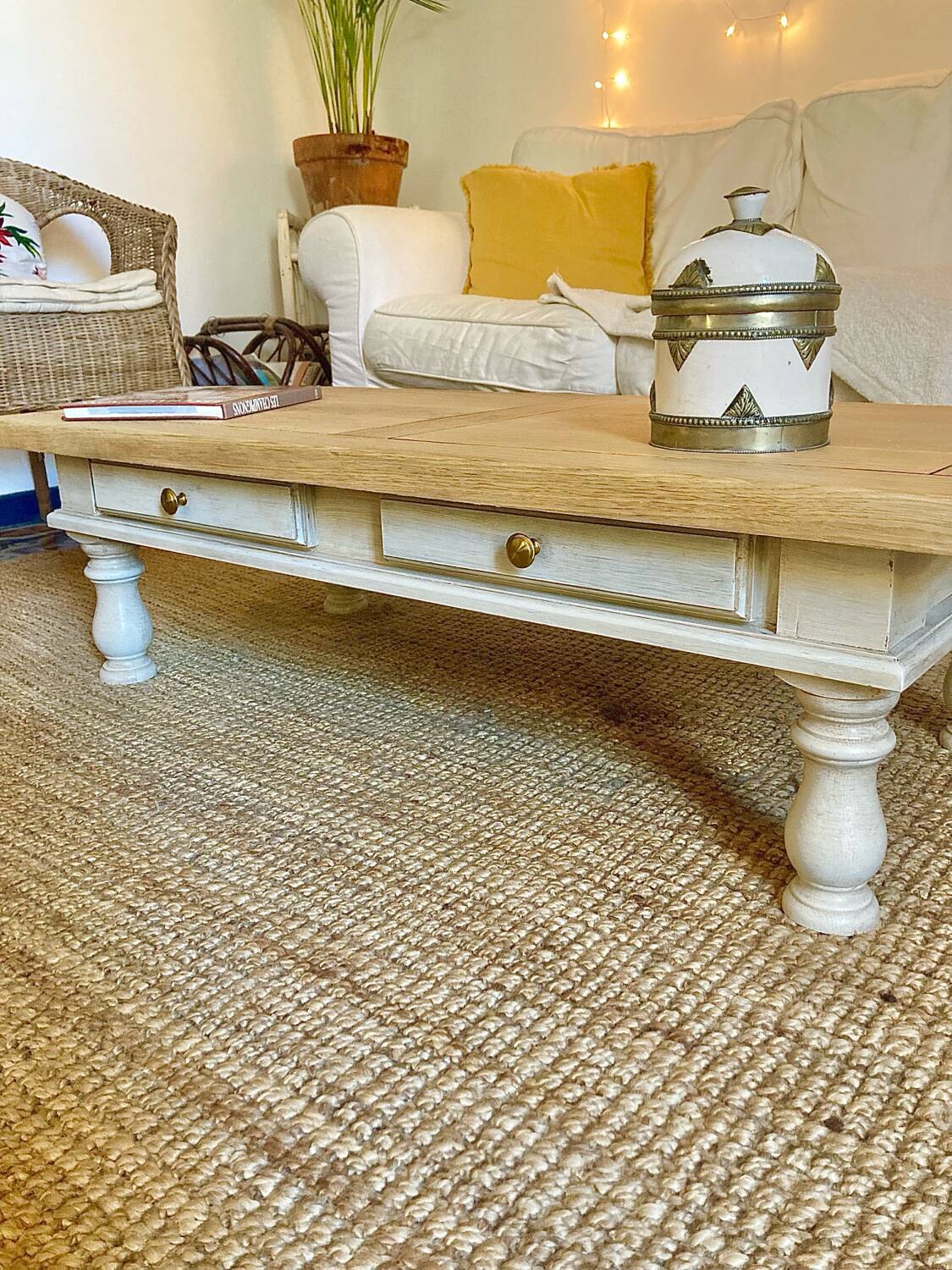 Solid wood coffee table