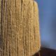 Table lamp in stoneware / ceramic 60s lampshade rope