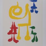Joan MIRO: A surrealist mother and children, signed lithograph