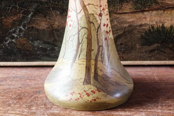 Vase soliflore en verre émaillé, Legras