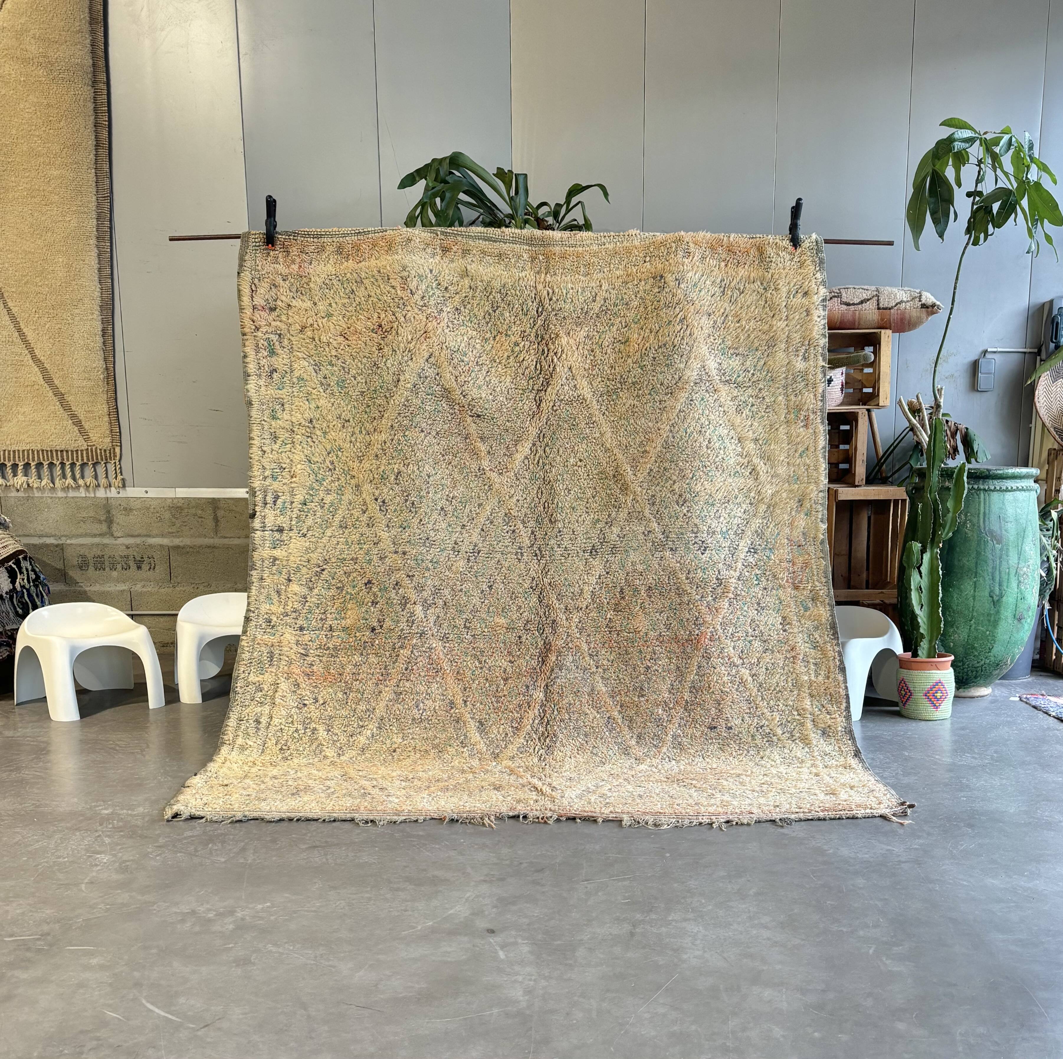 Vintage Boujaad Berber wool rug
