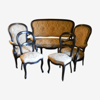 Banquette et chaises style Napoleon III