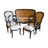 Bench and chairs style Napoleon III