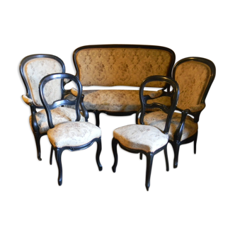 Bench and chairs style Napoleon III