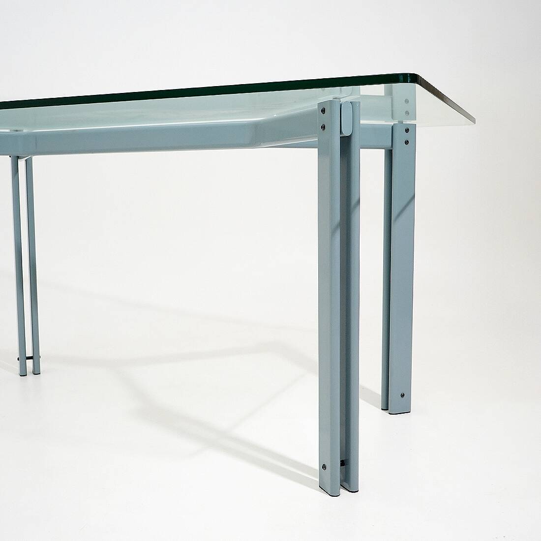 Table, rectangular glass top by Bruno Brunati and Carlo Zerbaro for Cidue