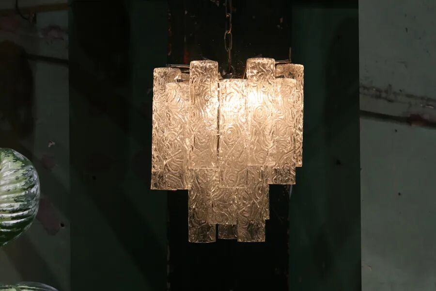 Murano Tronchi chandelier by Toni Zuccheri for Venini