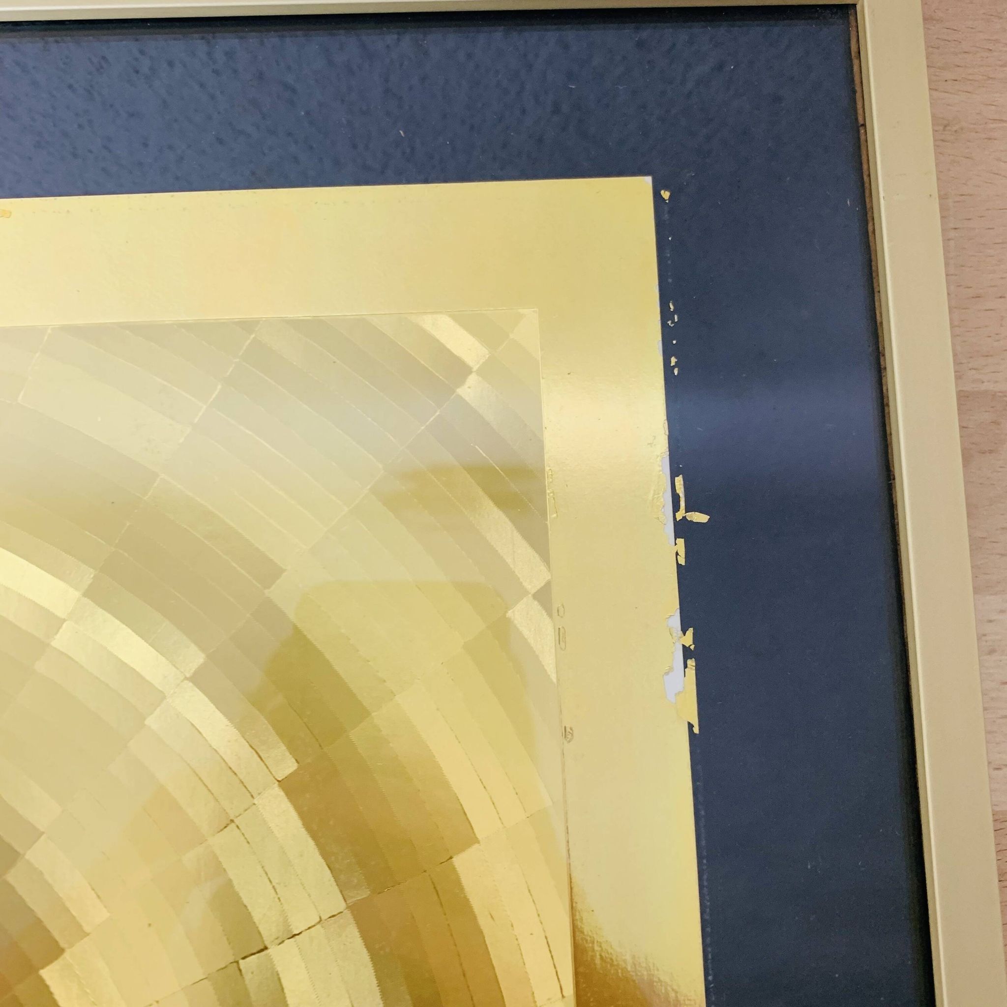 70's golden holographic painting