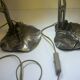 Paire de lampes nymphéas