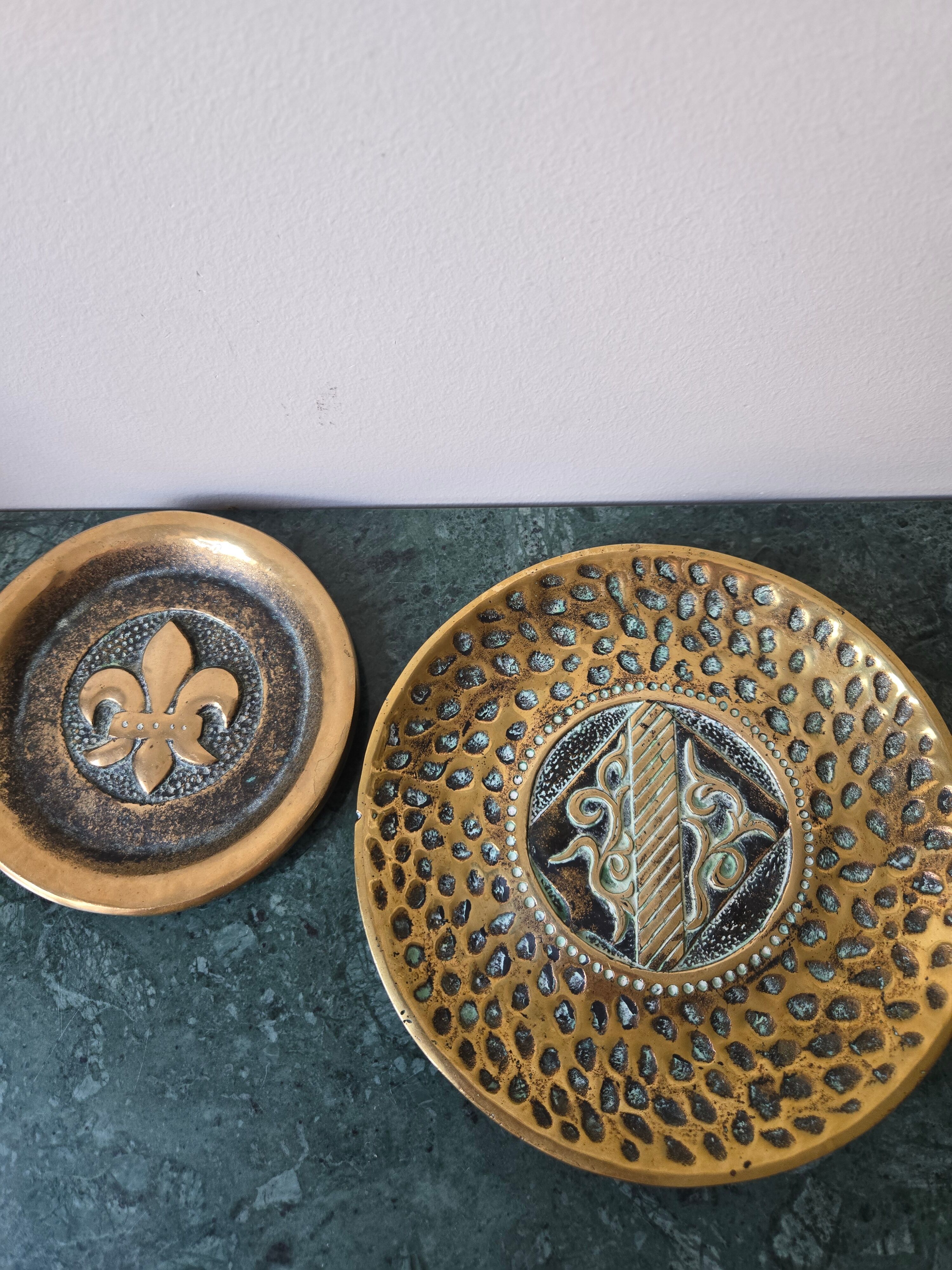 Coupelle, vide poche fleur de lys en bronze