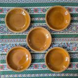 Set of 5 flat plates and 5 deep plates in ceramic