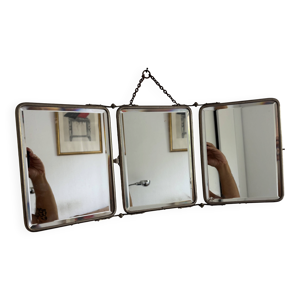 Miroir triptyque de barbier