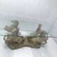 Coffee table glass top on 4 vintage horses
