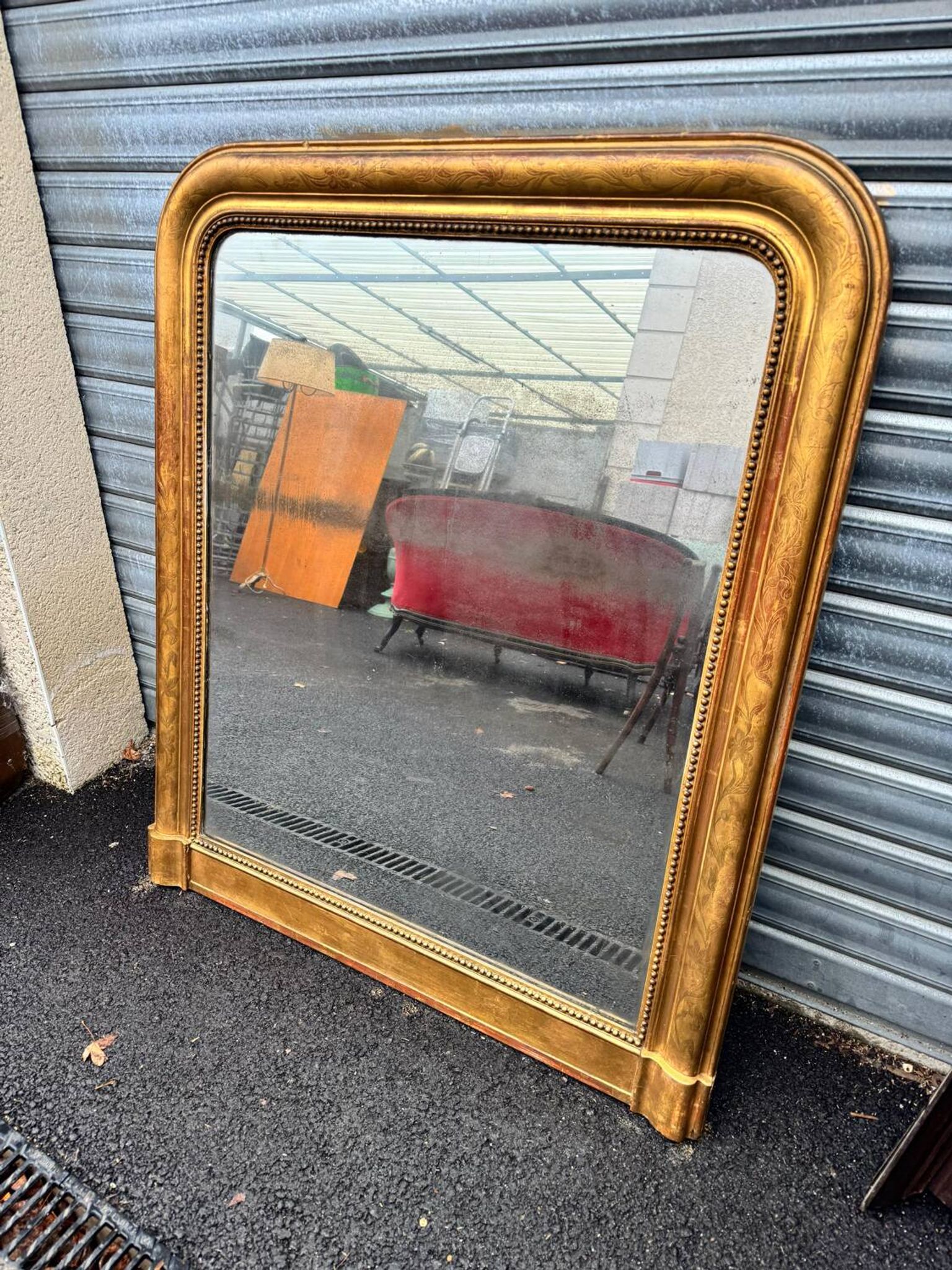 Grand miroir doré Louis Philippe 19eme 121/105