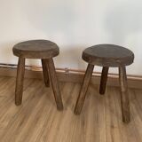 Pair of brutalist stools