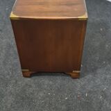 Table de chevet en bois vintage de campagne militaire par Reprodux England