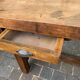 Établi en hêtre vintage patine d’usage