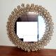 Miroir rond vintage en métal doré vers 1950