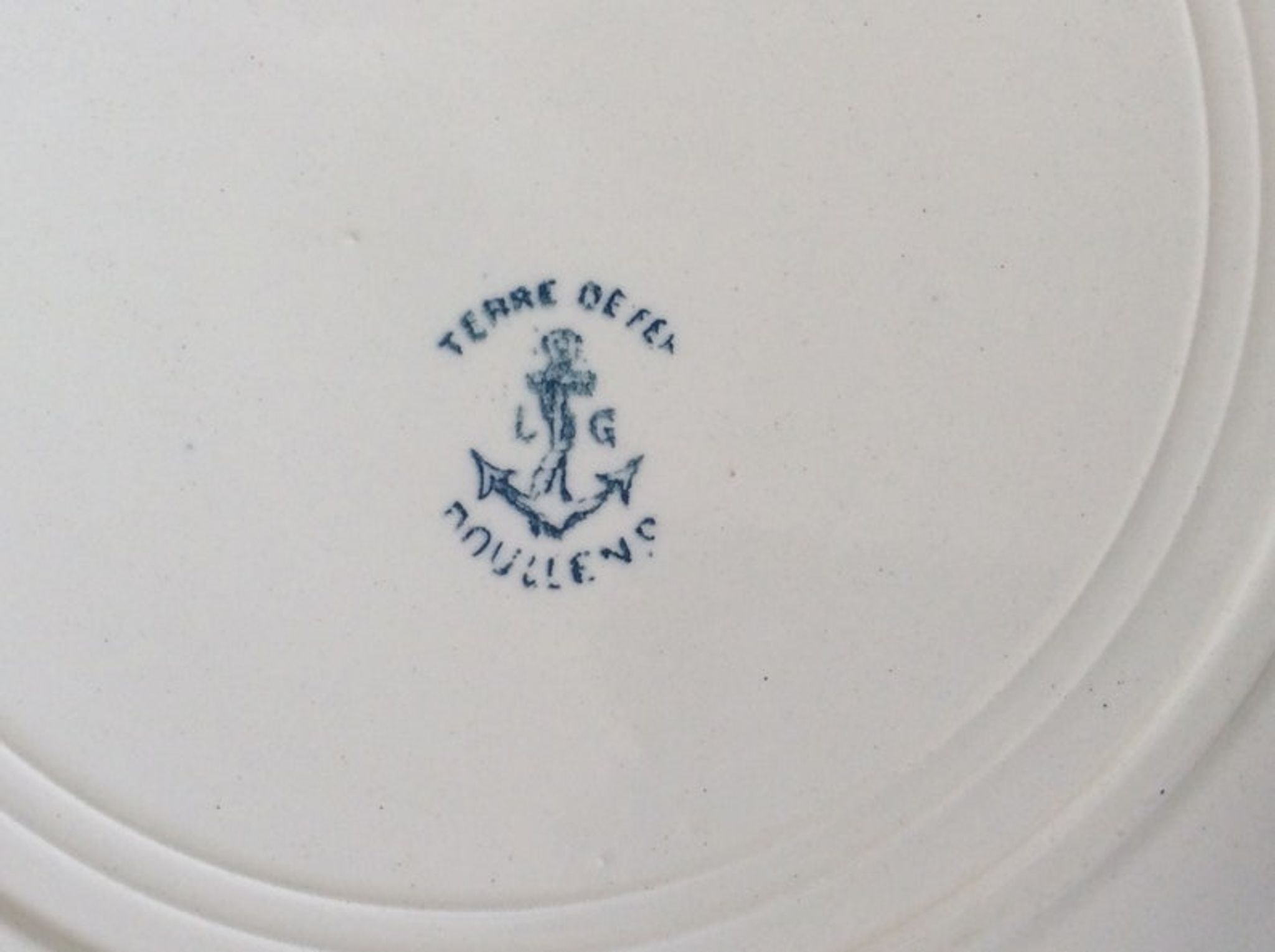 Round dish Terre de Fer navy blue L G model Doullens